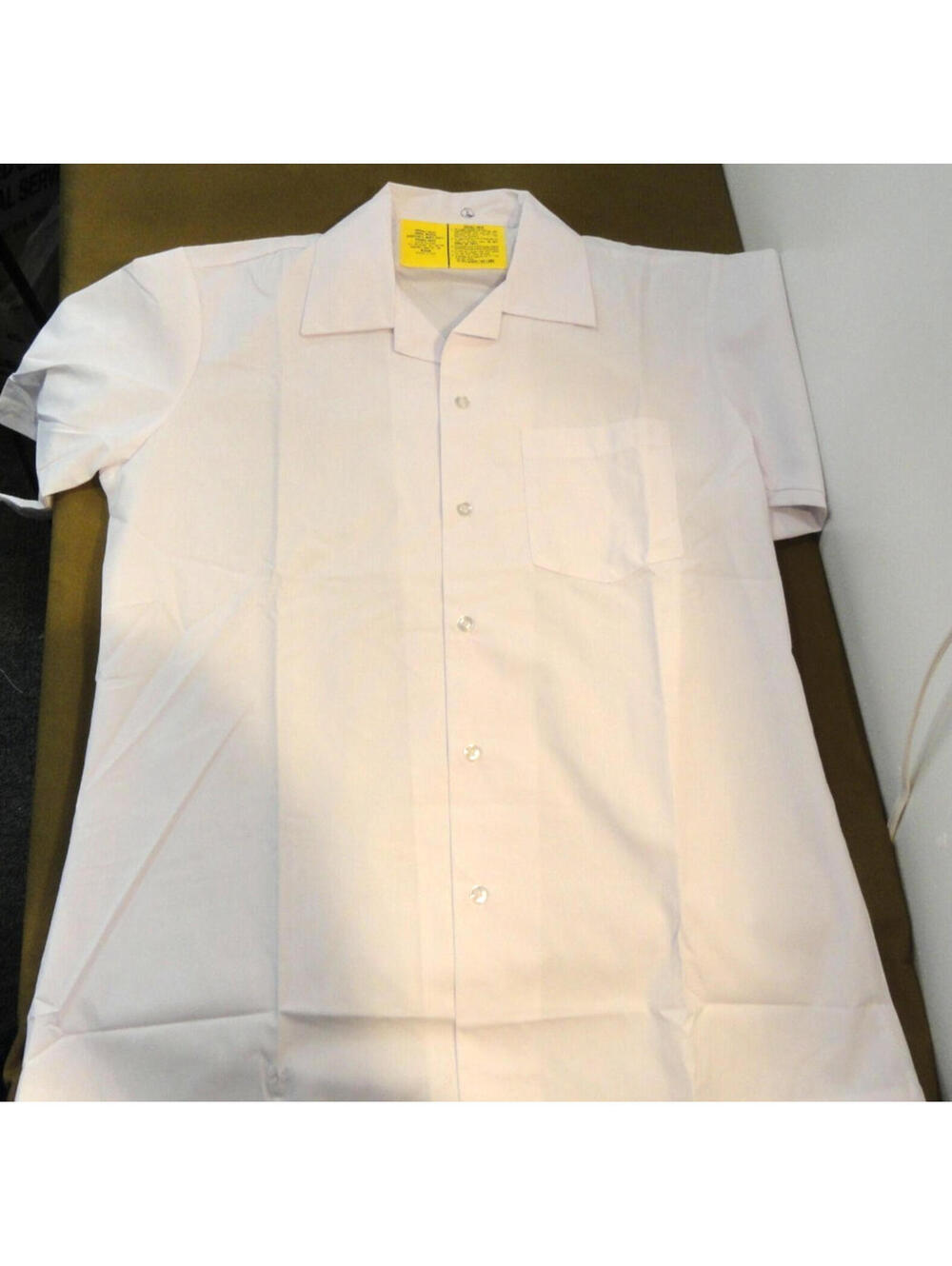 NEW MILITARY DURABLE PRESS WHITE MEDICAL SMOCK ASSISTANT MANS WHITE MEDIUM / M